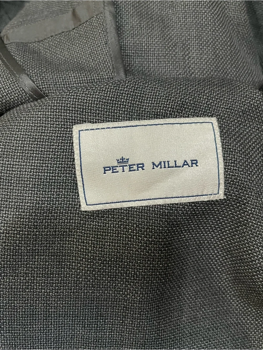 Peter Millar 100% Wool Suitcoat / Sport Coat | Charcoal Gray | 46R